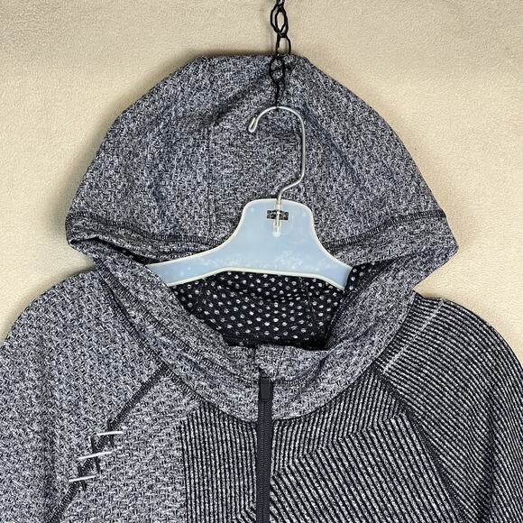 Deckers X Lab Hoodie Mens XL Gray Full Zip Knit Athletic Stretch Regular Fit‎ - Picture 2 of 11